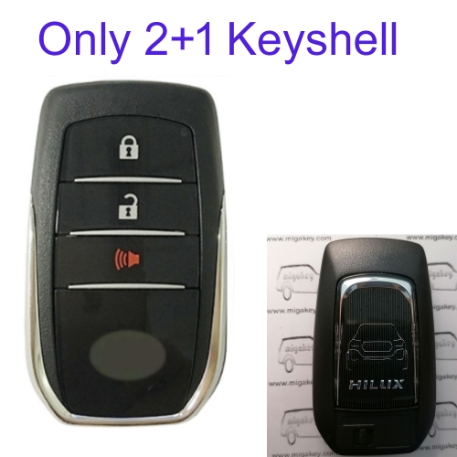 FS190098 2+1 Button Smart Key Cover Shell Case for T-oyota  Hilix  Smart Key Auto Car Key Replacement