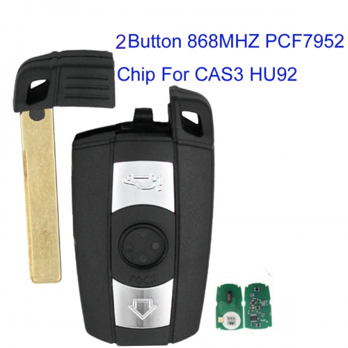MK110050 2 button Remote Control key 868MHZ  PCF7952 Chip for BMW 3 5 Series X5 X6 E60