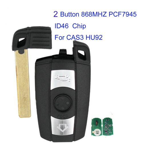 MK110051 2 button Remote Control key 868MHZ PCF7945 ID46 Chip for BMW 1 3 5 Series 2006-2011 X5 X6 E60 CAS3