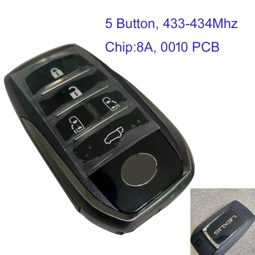 MK490089 5 Button 433-434MHz Smart Key for Lexus keyless Car Key Fob Remote Control with 8A Chip PCB 0010