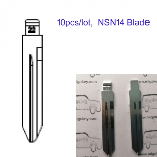 FS210031 10pcs/Lot Emergency Remote Key Blade Blades for N-issan Tida Opel KD VVDI Key Blade Replacement #22 NSN14 Left Blade DA34 NSN14 DAT-16