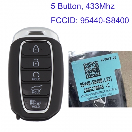 MK140280 5 Button 433MHz Smart Key for H-yundai Palisade 2020  Remote  Key Fob Keyless Go 95440-S8400