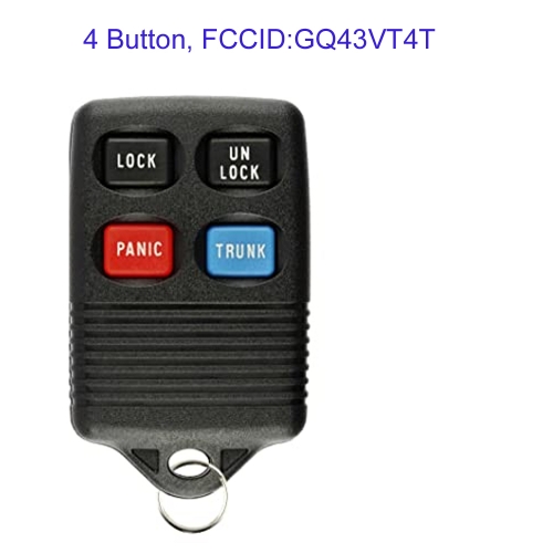 MK150012 4  Button Remote Control for L-incoln 1993-2000 Ford 1993-1999 Auto Car Key Fob GQ43VT4T  P/N:	3165189