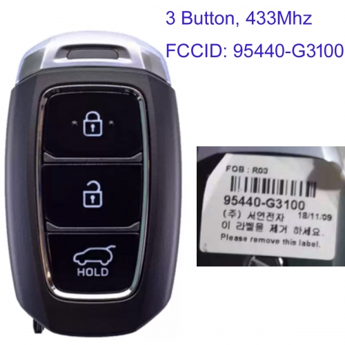 MK140233 3 Button 433MHz Smart Key for H-yundai  i30 2018+ FCCID 95440-G3100 Remote Key Fob Keyless Go