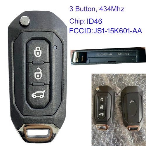 MK160127 3 Button 434MHz Flip Remote Key For Ford Territory With ID46 CHIP JS1-15K601-AA Auto Car Key Fob