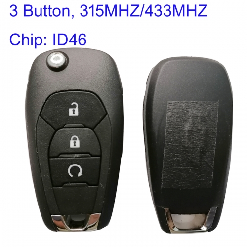 MK280111 3Button 315/433MHZ Flip Remote Key For Chevrolet Colorado 2020 Auto Car Key Fob With ID46 Chip