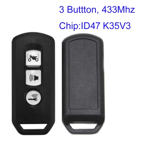 MK180238 3 Button 434Mhz Smart Key Remote Key for H-onda K35V3 ADV SH 150 Forza 300 125 PCX150 2018 Motorcycle Scooter  with ID47 Chip P/N: 017553930