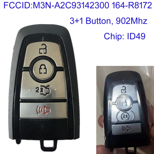 MK160135 4 Buttons 902Hz Smart Key for Ford Mustang 2017-2020 FCC ID: M3N-A2C93142300 164-R8159 Key Fob Remote Keyless Go 164-R8172