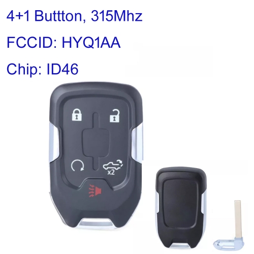 MK290039 4+1 Button 315MHz  Remote Key for Chevrolet Tahoe Silverado Suburban GMC Terrain Acadia YUKON XL S-ierra HYQ1AA With ID46 Chiip