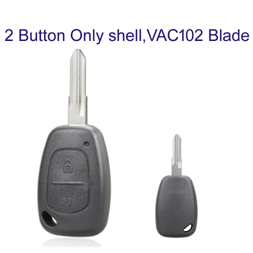 FS230022 2 Button Head Key Remote Key Shell Cover Case  for R-enault Auto Car Key Cover Replacement with VAC102 Blade