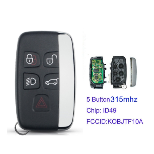 MK260007 4+1 Button Smart Car Key 315mhz PCF7953P  Keyless Go Key for Range Rover Evoque Sport 2010- 2016