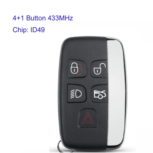 MK500006 4+1 Button 433MHz Smart Key for J-aguar XF XJ XL 2013-2017 Remote Key Fob with ID49 Chip