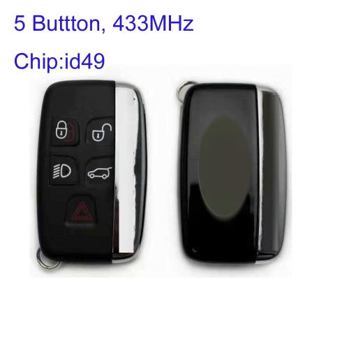 MK260001 4+1 Button Smart Car Key 433mhz ID49 Chip for Range Rover Sport Freelander Auto Key