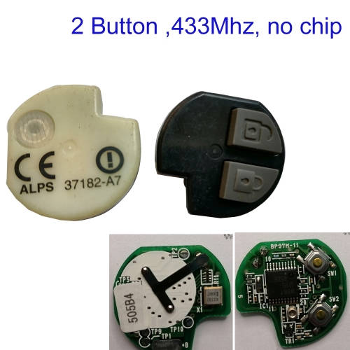 MK370046 OEM 2 Button Remote Control 433.87mhz FSK for S-uzuki Jimny 2005-2017 Without Chip 37182-A7