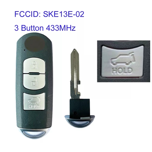 MK540034 3 Button 433MHz Smart Key Control for Mazda CX-5 CX-9 2017 2018 Keyless Remote Auto Car Key Fob SKE13E-02 TKY6-67-5DY