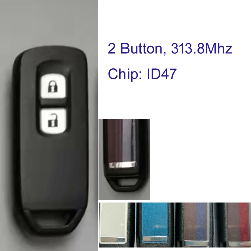 MK180249 2 Button 313.8 MHz for Honda N-Box car key Remote Car Key Fob With ID47 Chip