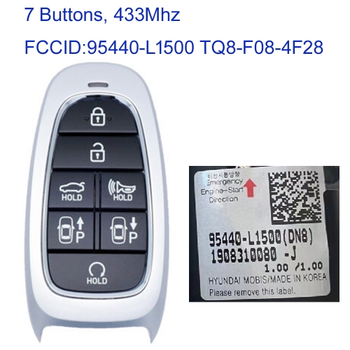 MK140174 7 Button 433MHz Smart Key for H-yundai Sonata 2019-2021 Remote FCCID 95440-L1500 TQ8-F08-4F28 Keyless Go