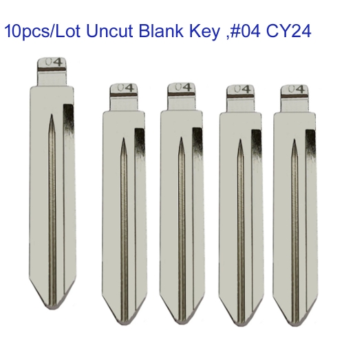 FS320028 10pcs /lot Metal Blank Uncut Flip KD Blade Uncut Blade Emergency Key for C-hrysler 300C Jeep Dodge Auto Car  #04 CY24 Y157/Y159 Y160