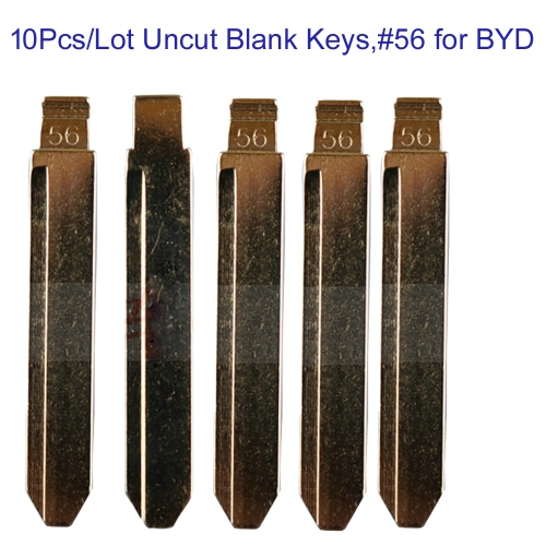 FS010002 10pcs/Lot Uncut Flip Key Metal Blade Key for KD VVDI JMD Remote For BYD F3 Geely Vision Lifan 620 Blank Key #56 Right Blade
