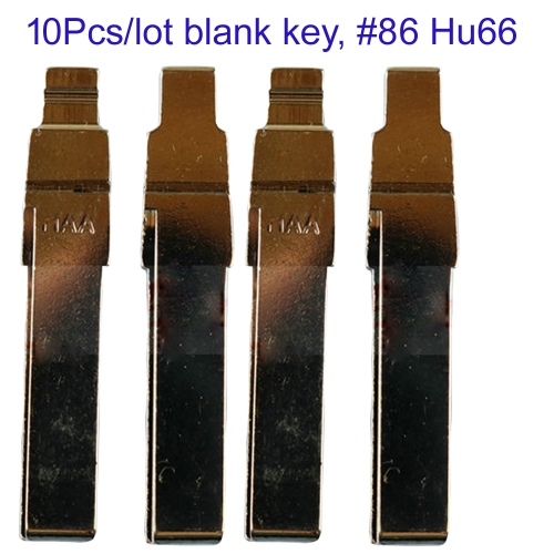 FS120037 10PCS/lot  Remote Key Blade for VW #86 HU66 Blank Key Replacement