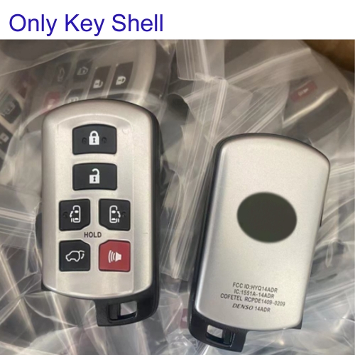 FS190107 5+1 Button Smart Key Cover Shell for T-oyota Sienna Smart Key Auto Car Key Case Replacement