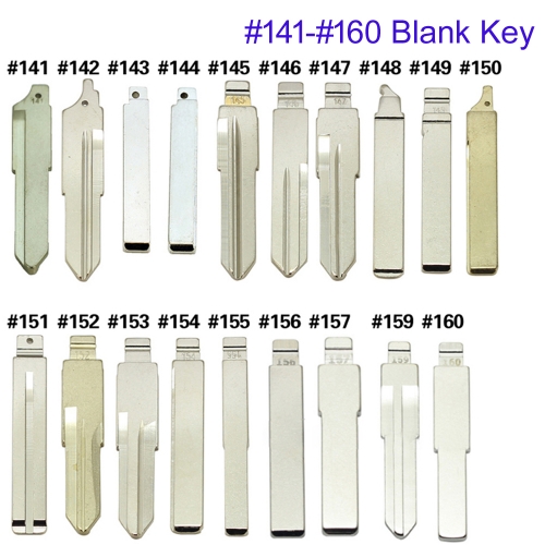 FS610012 Uncut Flip Key Metal Blade Key for KD Xhorse JMD VVDI Remote Car Key Blade Head Key Replacement #141-#160