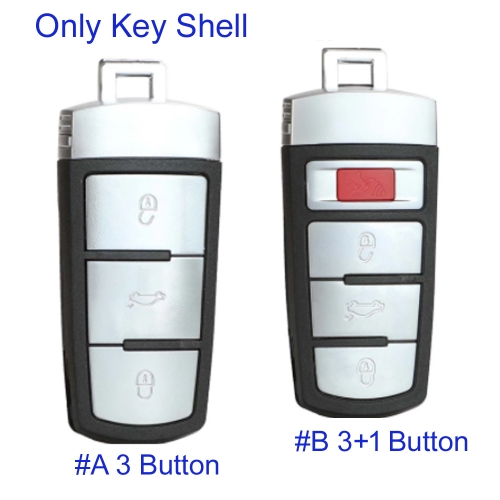 FS120044 3/3+1 Button Key Shell For VW Magotan Passat CC Keyless Entry Fob Case Replacement