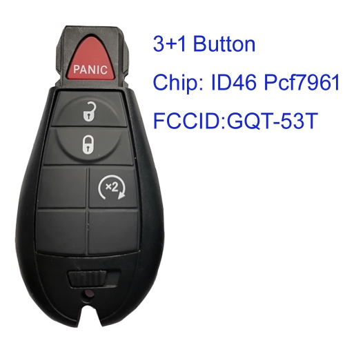 MK300101 Original 3+1 Button 434MHZ Remote Key Fobik Key for DODGE RAM GQ4-53T PCF7961 ID46 Chip Remote Car Key PN: 56046953AG
