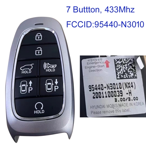 MK140390 7 Button 433MHz Smart Key for H-yundai  Remote FCCID 95440-N3010  Keyless Go