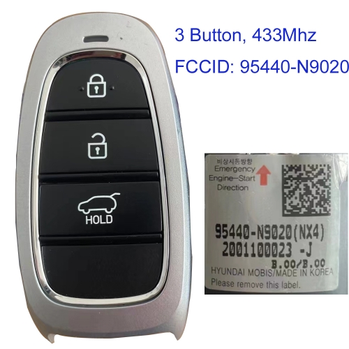 MK140393 3 Button 433MHz Smart Key for H-yundai Tucson 2021+ Remote FCCID 95440-N9020 Keyless Go