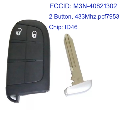 MK310002 Original 2 Button 433mhz id46 PCF7953 Chip Smart Key  for Dodge Keyless Go Auto Keys M3N-40821302