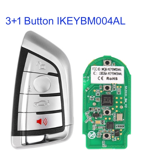 MK750008 Autel Razor Style  IKEYBW004AL for BMW 4 Buttons Smart Universal Key Working with MaxiIM KM100 E Key Programmer