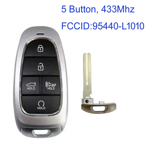 MK140244 5 Button 433MHz Smart Key for H-yundai Sonata 2029-2020 Remote Fcc TQ8-F08-4F27 PN 95440-L1010 Keyless Go