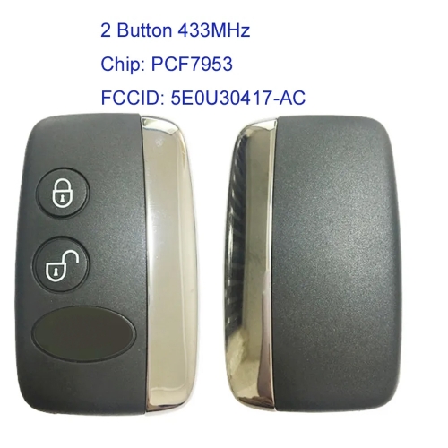 MK260024 2 Button 433MHz Smart Key for L-and rover Range Rover EVOQUE & DEFENDER 5E0U30417-AC Car Key Fob with PCF7953 Chip