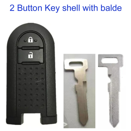 FS200004 2 Button Smart key Shell for Daihatsu Auto Car Key Casing Replacement with left/Right Blalde