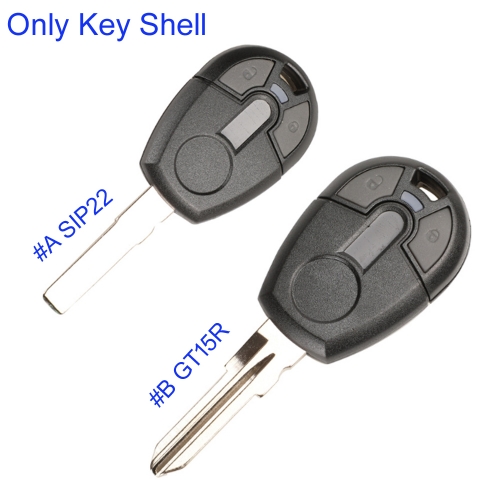 FS330018  2Button Remote Car Key Shell Case For Fiat Transponder Car Key Shell Blank Case Cover No Chip Fob