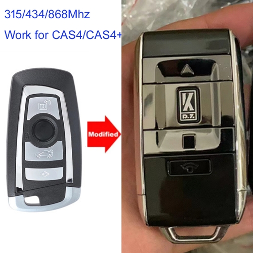 MK110117 4 Button Modified 315MHz/434/868mhz Smart Key for  BMW 1 2 3 4 5 6 7 Series X3 CAS4+ KR55WK49863 Auto Car Key Fob