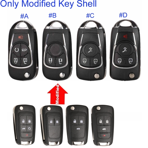 FS460022 Modified Remote Key Fob Flip Key Case For Chevrolet Cruze For Buick Regal Encore Lacrosse GL8 OPEL Insignia Astra J Zafira C Remote Shell