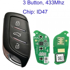 MK390012 OEM 3 Button 433MHz Proximity Smart Key Remote for MG ZS  Auto Car Key Fob with ID47Chip keyless Go