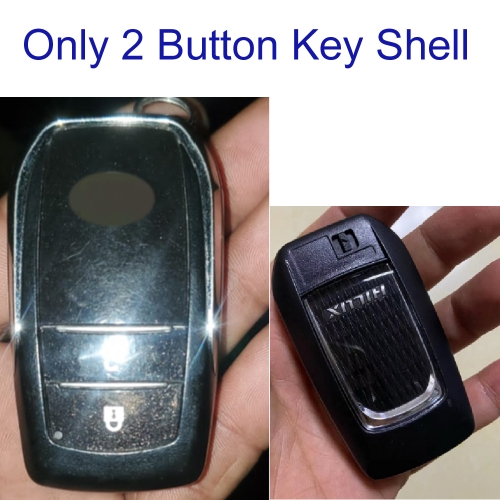 FS190157 2Button Smart Key Cover Shell for T-oyota Hilux Key Auto Car Key Case Replacement