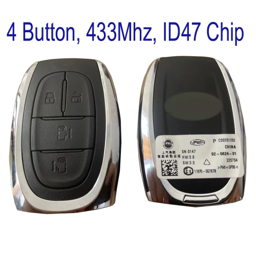 MK280153 4 Button Flip Key 434mhz ID47 Chip for Chevrolet Auto Car Key Fob Keyless Go