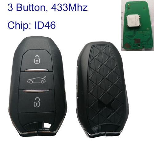 MK240075 3 Buttons 433Mhz Smart Key for C-itroen DS3 DS4 DS5 DS5LS DS6 2012-2018 2011DJ1873 id46 Chip