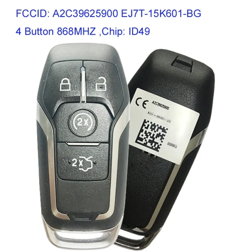 MK150009 4 Button 868MHZ Smart Key for L-incoln MKC MKX MKZ 4 A2C39625900 EJ7T-15K601-BG Remote Control Keyless Go Proximity Key