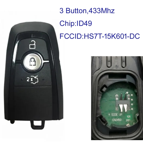 MK160010 Original Smart Key 3 Button 434 MHz For Ford Mondeo HITAG PRO Part No HS7T-15K601-DC