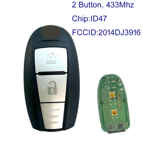 MK370001 OEM Smart Key 433MHz 47 Chip for S-uzuki ignis Car Key Remote Fob Control  FCCID 2014DJ3916  37172-68P10