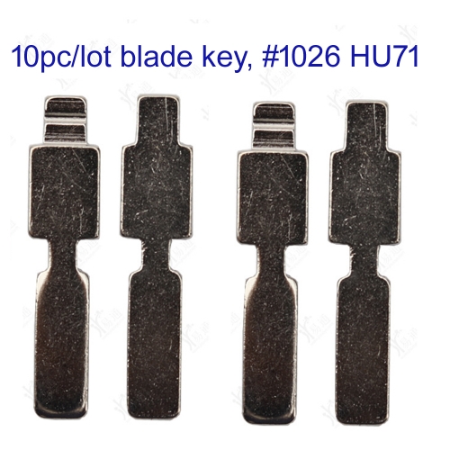 FS650001 10pcs/lot Uncut Metal Key Blade Blades for SCANIA Volvo Auto Car Key Blade Replacement #1026 HU71