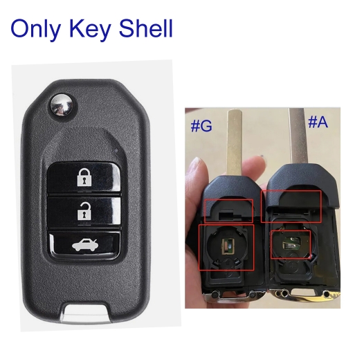 FS180112 3 Button  Remote Key Flip Key Shell Cover for H-onda New FIT XRV Auto Car Key Replacement #A #G Inside Frame