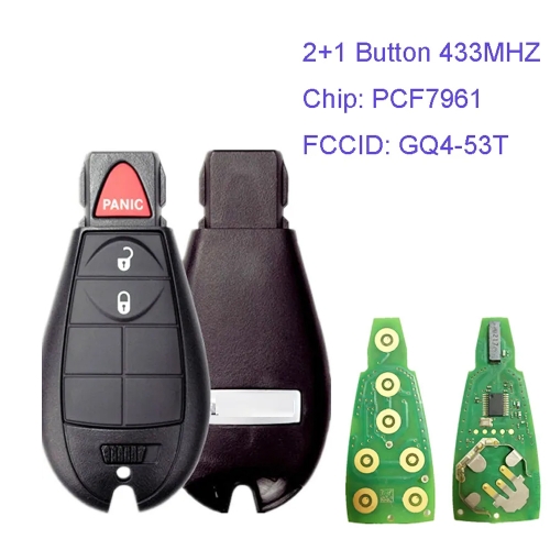 MK310014 2+1 Button 433MHZ Smart Remote Key Control for DODGE RAM 2013-2018 PCF7961 Chip GQ4-53T Key Fobic Remote