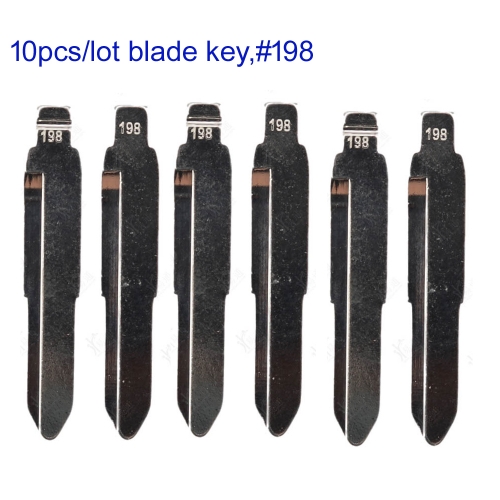 FS360008 10pcs/Lot Uncut Flip Key Metal Blade Key for Isuzu Flip Remote Replacement Blade #198 Right Groove