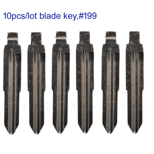 FS360009 10pcs/Lot Uncut Flip Key Metal Blade Key for Isuzu Flip Remote Replacement Blade #199 Left Groove